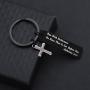 MAOFAED Religious Jewelry Bible Verse Keychain Run with Endurance The Race That is Set Before You Hebrews 12:1 Scripture Keychain
