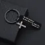 MAOFAED Religious Jewelry Bible Verse Keychain Run with Endurance The Race That is Set Before You Hebrews 12:1 Scripture Keychain