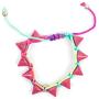 Adjustable Rainbow Spike Bracelet, Stone Material (3 Pieces)