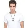 TOPBRIGHT Stainless Steel Simple Cross Pendant Necklace for Men Lords Prayer Necklace Twist Rope Chain 24 Inch TOPBRIGHT Stainless Steel Simple Cross Pendant Necklace for Men Lords Prayer Necklace Twist Rope Chain 24 Inch