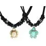 Nove Jewelry Leather 2 Pcs Sea Turtle Bead Necklace Handmade Hawaiian Style Beach for Boy Men Unisex