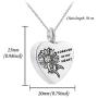 Sunflower Cremation Jewelry Urn Pendant Necklace Stainless Steel Heart Ashes Jewelry for Ashes Women Men