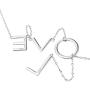 S925 Sterling Silver Jewelry Forever Love ''LOVE'' Pendant Necklace 18+2''