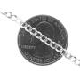 Nuragold 14k White Gold 3mm Solid Cuban Link Chain Curb Pendant Necklace, Mens Womens Lobster Lock 16'' 18'' 20'' 22'' 24'' 26'' 28'' 30''