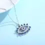 JUSTKIDSTOY Evil Eye Necklace for Women Girls Sterling Silver Lucky Blue Eye Pendant Neckalces Evil Eye Jewelry Gifts