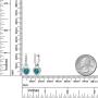 Gem Stone King 925 Sterling Silver London Blue Topaz and White Created Sapphire Earrings (2.40 Ct, Heart Shape 6MM)