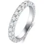 BORUO 925 Sterling Silver Ring, Cubic Zirconia CZ Wedding Band Stackable Ring Size 4-12 BORUO 925 Sterling Silver Ring, Cubic Zirconia CZ Wedding Band Stackable Ring Size 4-12