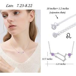 MUATOGIML Zodiac Sign Necklace 925 Sterling Silver 12 Constellation Horoscope Astrology Pendant Necklaces Jewelry Birthday Gifts for Women Mom Daughter Girlfriend Wife