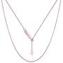 14k Rose Gold Adjustable Box Chain Necklace, 0.7mm, 22''