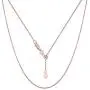 14k Rose Gold Adjustable Box Chain Necklace, 0.7mm, 22''