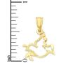 10k Real Solid Gold Dove Holding Olive Branch Pendant, Holy Spirit Jewelry Gifts for Prayer