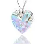 Royal Crystals''Mothers Love Heart Pendant Necklace for Women'' Made with Swarovski Crystals Blue Aurora Borealis Sterling Silver 925 Pendant Necklace, 18'' Royal Crystals''Mothers Love Heart Pendant Necklace for Women'' Made with Swarovski Crystals Blue Aurora Borealis Sterling Silver 925 Pendant Necklace, 18''