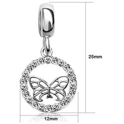 JMQJewelry Butterfly Charm Dangle Crystal Charms Beads Bracelets