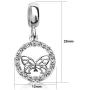 JMQJewelry Butterfly Charm Dangle Crystal Charms Beads Bracelets