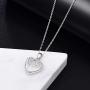 Jinlou Angel Wings Urn Necklace for Ashes Sterling Silver Forever in My Heart Cremation Jewelry for Women