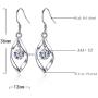 CARSHIER 11 Pairs Classic Silver Plated Dangle Drop Earrings for Women Simple Double Twist Long Thread Leaf Vertical Bar Christmas Fashion Earring Jewelry Gifts
