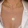 CHESKY 14K Gold Plated Coins Pendant Necklace for Women Handmade Circle Choker Necklace with Round Disc Pendants Delicate Jewelry CHESKY 14K Gold Plated Coins Pendant Necklace for Women Handmade Circle Choker Necklace with Round Disc Pendants Delicate Jewelry