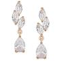 SWEETV Crystal Wedding Bridal Earrings for Women Brides, Wedding Bridesmaid Jewelry Gift, Cubic Zirconia Drop Earrings for Prom Pageant or Daily Wear