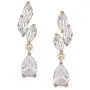 SWEETV Crystal Wedding Bridal Earrings for Women Brides, Wedding Bridesmaid Jewelry Gift, Cubic Zirconia Drop Earrings for Prom Pageant or Daily Wear
