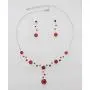 Faship Gorgeous Rhinestone Crystal Floral Necklace Earrings Set