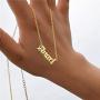 Old English Babygirl Necklaces for Women Gothic Princess Angle Blessed Pendant Baby Girl Necklaces 18k Gold Plated Stainless Steel Jewelry