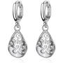 Moonlight Opal Tears Drop Silver-plated Hypoallergenic Ear Jewelry Earrings,Fashion Drop Earrings for Women Girls Gift Collection