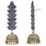 Aheli Dangle Drop Jhumki Oxidized Earrings Encrusted with Faux Stone Ethnic Tribal Gypsy Bohemian Jewelry for Women Aheli Dangle Drop Jhumki Oxidized Earrings Encrusted with Faux Stone Ethnic Tribal Gypsy Bohemian Jewelry for Women