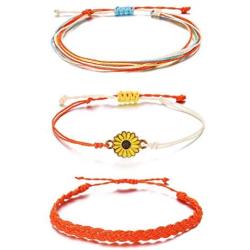 Long tiantian Vsco Bracelets for Women Wave Bracelet for Surfers Braided Rope Friends Woven Adjustable Bracelets Waterproof Handmade Bracelet Sets