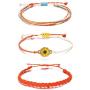 Long tiantian Vsco Bracelets for Women Wave Bracelet for Surfers Braided Rope Friends Woven Adjustable Bracelets Waterproof Handmade Bracelet Sets