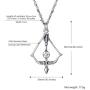 PROSTEEL Bow & Arrow Necklace,Sagittarius Necklace,Archery Necklace,Hunter Charm,Mens Womens Jewelry
