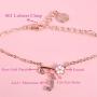 ANISLAJW Initial Necklace for Women, Rose Gold Plated Cubic Zirconia Letter Initial Necklace for Women Teen Girl