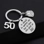 PENQI Funny 40th 50th 60 th Birthday Gifts It Should be Against The Law to Look This Good at 40/50/60 Happy Birthday Keychain for Women Men