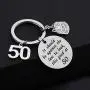 PENQI Funny 40th 50th 60 th Birthday Gifts It Should be Against The Law to Look This Good at 40/50/60 Happy Birthday Keychain for Women Men