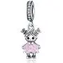 Pink Enamel Girl CZ Dangle Charms Pearl Charm fit Charms Bracelet Necklaces Jewelry Birthday Gifts Pink Enamel Girl CZ Dangle Charms Pearl Charm fit Charms Bracelet Necklaces Jewelry Birthday Gifts