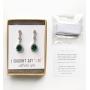 A+O Bridesmaid Jewelry Gift, Emerald Green Jewelry