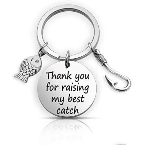 Father In law Gift Mother In law Jewelry Fishing Lure Jewelry Fisherman Gift Funny Keychain for Bride Father Grooms Father(Best Catch-KR) Father In law Gift Mother In law Jewelry Fishing Lure Jewelry Fisherman Gift Funny Keychain for Bride Father Grooms Father(Best Catch-KR)