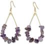 Purple Earrings Spring Amethyst Earrings | 14k Gold Dipped Purple Teardrop Earrings For Women | Hypoallergenic Gold Earrings Nickel Free Earrings For Women | Dainty Earrings For Your Complete Boho Look