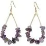 Purple Earrings Spring Amethyst Earrings | 14k Gold Dipped Purple Teardrop Earrings For Women | Hypoallergenic Gold Earrings Nickel Free Earrings For Women | Dainty Earrings For Your Complete Boho Look