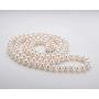 Pearl Strand Necklaces Freshwater Cultured Pearls Beaded Necklace for Women Brides Costume Wedding 6-7mm/7-8mm/8-9mm/9-10mm/10-11mm Pearl Jewelry Gift with Sterling Silver Clasp 18/20/36 Inches