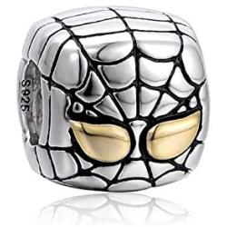 EVESCITY Rare Super Hero 925 Sterling Silver Bead for Charms Bracelets for Charm Bracelets Best Jewelry Gifts for Comic Fans