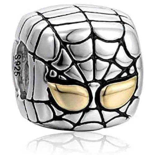 EVESCITY Rare Super Hero 925 Sterling Silver Bead for Charms Bracelets for Charm Bracelets Best Jewelry Gifts for Comic Fans