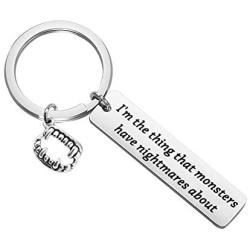 HOLLP Buffy Inspired Jewelry I’m The Thing That Monsters Have Nightmares About Keychain Gift for Buffy Fans