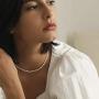 S.Leaf Pearl Necklace for Women Pearl Necklace Choker Dainty Gold Necklace