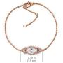 A+O Bridesmaid Gift Oval Bracelet and Earring Set, Wedding Jewelry Set in Gold, Rose Gold, Silver