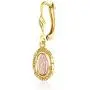 Wellingsale Ladies 14k Two Tone Rose and Yellow Gold Our Lady of Guadalupe Drop Earrings Wellingsale Ladies 14k Two Tone Rose and Yellow Gold Our Lady of Guadalupe Drop Earrings