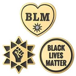 luomart Black Lives Matter Pin -BLM Pin-Black Raised Fist Pin-Enamel Pins Brooches Buttons for Hat Shirt Backpack