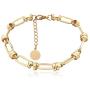 N/Q 14K Gold Silver Plated Chunky Link Choker Necklace Bracelets for Women Girls Jewelry Set Gothic Oval Rectangle Geometric Paperclip Chain Bracelets