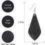 Faux leather earrings, Lightweight Layered Leather Earrings Dangling Drop Earrings for Women Girls