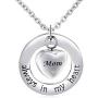 CharmSStory Mom/Dad/Grandma Cremation Jewelry for Ashes ~ Always in My Heart ~ Memorial Keepsake Necklace Pendant