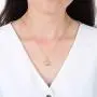 Genuine 925 Sterling Silver Small Tiny Raw Amethyst Citrine Gemstone Necklace 18 inch Healing Crystals Chakra Stones Fine Jewelry Women Girls Birthday Mothers Gifts